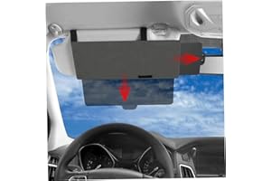 VONGLYHOO Sun Visor Extension, Car Sun Protection, Anti-Glare Sun Visor, Extension Window Sun Visor, Car Accessories Interior for Front Seat Driver & Passenger (Transparent)