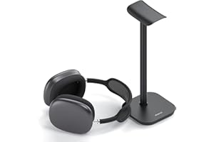 doenci Headset Halterung, Kopfhörer Ständer für Alle Over Ear Bluetooth Kopfhörer, Universal Kopfhörer Halter mit Gewichtete Basis + Aluminiumrohr, Gaming Headset Ständer Halter Schreibtisch Zubehör