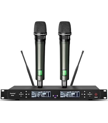 Depusheng W8 Microfono Wireless UHF, Palmare In Metallo, Ricevitore Ricaricabile, Per Karaoke, Discorsi E Feste