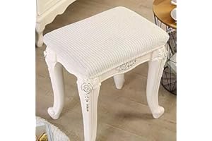 FIBITA Stretch Hocker Stuhlbezug Runder/Quadratisch Sitzhocker Bezug Luxuriöser Hocker Protector Bezug Waschbarer Drehbarer Stuhlbezug Für Stuhlkissen Stuhlschutz Haushalt Zubehör ( Color : #2 , Size : 30x30