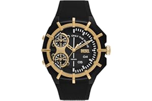 Diesel Framed zegarek dla mężczyzn, mechanizm chronografu z silikonem, stalą nierdzewną lub skórzanym paskiem