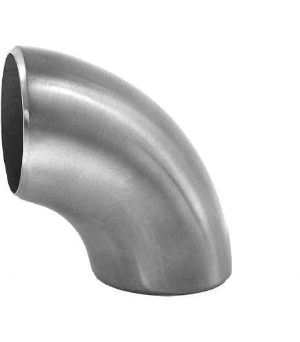90 Grad Aluminium Rohrbogen, AD 60mm, Poliert, Gebördelt - Für Ansaugtrakt & Ladeluftverrohrung