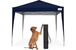 Quictent Gazebo 3 x 3 m Waterproof Folding Gazebo Stable Winterproof Pop-Up Click System UV Protection 50+ Garden Tent, Party Tent, Marquee, Blue