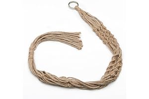 AZX Colgador de cuerda de cáñamo resistente para macetas de 4 patas para colgar macetas de macramé, cuerda trenzada para colgar, soporte para macetas de flores para el hogar, jardín, balcón (2