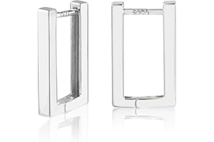 ALEXCRAFT kwadratowe kolczyki srebro 925 prostokątne kolczyki koła srebro 925 mały prezent dla kobiet dziewczyna mama dziewczyna