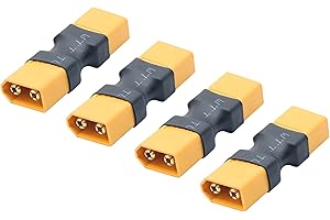 Riertostng XT60 Male to Male Connector Adapter, XT60 Connector No Wire Adapter Converter for RC Lipo Battery Drone Toy Car etc(4Pcs)