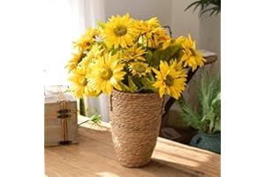 LIUWEIBIN Cache-Pots de Fleurs Originaux,Pot de Fleur Intérieur Grande Taille Chic,Support Plantes Intérieur Design,Cache Pot en Osier Tressé,Cache Pot Plante Intérieur Moderne et Élégant(S)