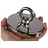 D&uuml;nya Magnet 80 Mm &Ccedil;apında Dev Neodyum Pot Mıknatıs Fishing Magnet Kanca Kurtarma Mıknatısı
