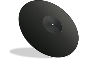 AL-QASWAA Turntable Slipmat for Vinyl LP Record Player 12" Acrylic Slipmat, Anti Static Mats Turntable, Improve Bass and Sound Quality, Anti Vibration Platter Mat, DJ Slipmats (Black)