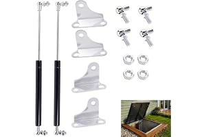 2 set gasfjäder, gastryckdämpare, gasfjäder 380 mm 200 N 20 kg | L-typ gasfjädrar, universell hydraulisk hållare, för tunga skåpdörrar förvaringsbox lådlock