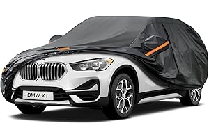 ‎KAYME Kayme Car Cover Waterproof Breathable for BMW X1 (2009-2025), 7 Layers Full Garage Car Cover for Rain Sun Dust Protection Scratched Car Cover with Reflective Strips