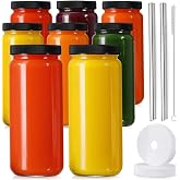 Yenigeldi 1 Adet 480Ml (Pipet Ve 2 Kapaklı) Cam Bardak, Hava Ge&ccedil;irmez Kapak, Meyve Suyu, Boba, Smoothie,Şeffaf