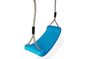 ‎HOQ HOQ Swing Seat - Adjustable Swing Board - Non-Slip Weatherproof Children's Swing - Garden & Playground Accessories - Indoor & Outdoor Turquoise