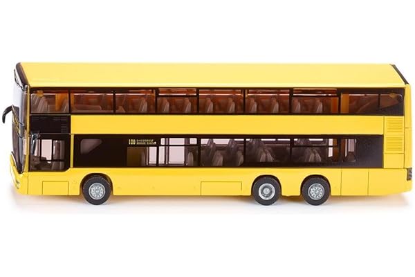 siku 1884, Autobus à impériale MAN, 1:87, Métal/Plastique, Jaune, Pneus caoutchouc