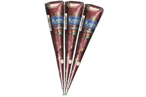 AASH 3 x Kaveri Mehndi Cones Dark Brown Mehndi All Natural Body Art Organic Temporary Tattoo Kaveri
