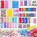 Price comparison product image Slime Supplies Kit, 60 Pack Slime Beads Charms Include Floam Beads, Fishbowl Beads, Glitter Jars, Fruit Slices, Rainbow Pearl, Colorful Sugar Paper Accessories, Slime Tools for Slime Making DIY Craft