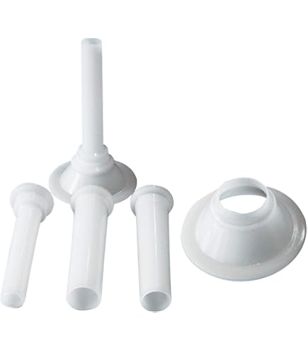 Westmark Kit Entonnoirs à Saucisses 4 Pièces – Ø 15/20/23 Mm – Accessoire Hachoir Westmark 97522260 – Plastique Alimentaire Blanc