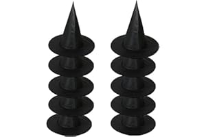 Waldspring 10 Pièce Chapeau Sorciere, Deguisement Sorcier, Chapeaux De Fête, Chapeaux De Cosplay, Deguisement Magicien Enfant
