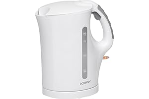 Czajnik elektryczny - Czajnik elektryczny - Klasyczny biały czajnik - 2000 watów - 1,7 litra - Szybkie nagrzewanie - Lekki - Bomann WK 5011 CB