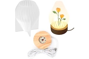 HURIFENG Einzigartige ovale Lampen - Wunderschöne kugelförmige Epoxid-Lampenformen; Inklusive Silikon und Gießformen; Ovale Silikon-Gießformen für DIY-Projekte LED-Birnenförmige Lampen