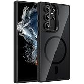 Coverzone Samsung Galaxy S22 Ultra ile Uyumlu Z-Etro MagSafe Wireless Şarj Destekli, G&uuml;&ccedil;l&uuml; Manyetik Tutucu, Stand Olabilen, K