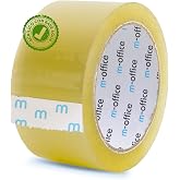 m-office Transparent Adhesive Tape, Adhesive Packaging Tape for Box Packaging, Shipping, Moving and Crafting, Safe and Strong