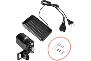 GREENSEN Motore per macchina da cucire nero da 180 W 10000 R/MIN con pedale, cintura e coppia di spazzole di carbone, per vecchie macchine da cucire domestiche, per Alfa, Singer, Sigma Old Sewing Machines