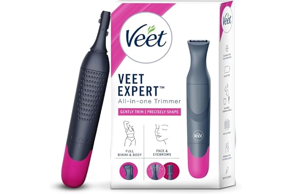Veet Women Trimmer All-in-One Full Body Trimmer for Women Full Body, Bikini, Face & Eyebrow No Nicks & Cuts Hair Removal Bikini Trimmer Eyebrow Trimmer