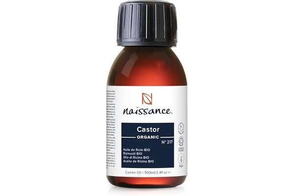 Naissance Huile de Ricin BIO Pressée à Froid (no. 217) 100ml - Pousse Rapide pour Cheveux, Cils, Sourcils, Corps, Barbe, Ongles - Pure, Végétale