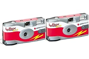 AGFAPHOTO Agfa Photo LeBox 400 27 Flash Lot de 2 Appareils Photo jetables 35 mm Noir