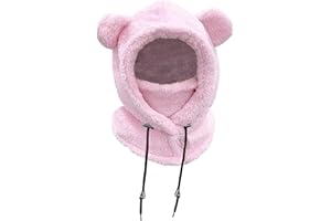 NLAND Gorro Bebé Invierno 3 en 1 Pasamontañas Térmicos Niño Niña 3-8 Años Cálido Bufanda con Capucha Pequeños Sombrero y Bufanda Máscara Set Suave Balaclava