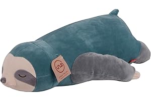 ‎UNUS UNUS Faultier Kuscheltier Kissen, 50 cm, Türkis, Seitenschläferkissen weich und flauschig, Stillkissen, Schwangerschaftskissen