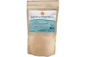SANTE BIO EUROPE Sulfate de magnésium (Sel d'Epsom) - 500 g - Utile en cas de Fatigue, Difficultés d'Endormissement, Stress, Douleurs Musculaires ou Articulaires - 99,9%