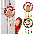Kit DIY Couronne De Noël En Feutre Pour Enfants - Activité Manuelle Avec Père Noël Et Renne - Déco Porte Ou Mur - Loisir Créatif Festif