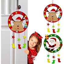 Baker Ross – Kits De Sapins De Noël à Empiler – Lot De 6 – Mousse, Perles, Cloche, Chenille – Activité Créative Dès 6 Ans
