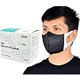 Swift 3D Face Masks - 50 Pcs, Black, Disposable and Breathable Protective Masks