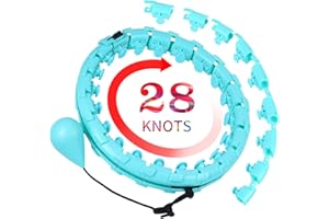 Okulaku Hula Hoop Reifen Erwachsene, 28 Knoten Smart Hula Hoop Reifen Fitness, Smart Lärmminderung Fitness Hoop, Einstellbare Fitness Reifen für Anfänger, Fitness und Abnehemen,Massage,Bauchformung