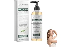 OceAura colageno aceite corporal, OceAura aceite corporal reafirmante - 100ml, Corporal Nutritivo, Arrugas Y Estrías En Cuello, Pecho, Brazos (1 botella)