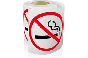 MEITAAT 200 sztuk naklejek na zakaz palenia, 7,6 cm, okrągłe, samoprzylepne, bez smokingu, do użytku wewnątrz pomieszczeń, znak zakazu palenia, rolka na okno, drzwi, sklep