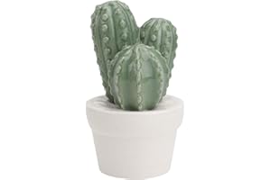 SOIMISS Cerámica Cactus Estatua Pequeño Monje Figura Bonsái Estatua Decorativa Porcelana Figura Conjunto Decoración Verde