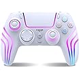 Wireless Controller for PS4 with LED Lighting, Remote Control for PS4 with Double Shock, Six-Axis Sensor, Game Controller for PS4/PS4 Pro/PS4 Slim