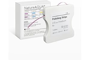 Carta vetrata dentale, striscia di lucidatura interdentale, NatureAqua resina 2,5 mm x 6 m/rotolo/scatola, strumento di levigatura (rosa)
