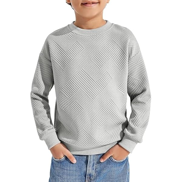 Arshiner Jongens T-shirt met lange mouwen effen kinderen casual T-shirts ronde hals tops herfst winter basic vrije tijd T-shirts met borstzak 5-12 jaar, wijnrood, 150