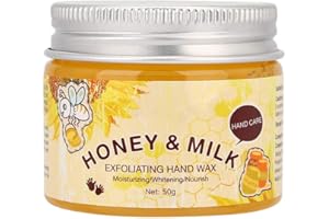 ‎YINHING Handpeeling-Maske, 50g Milch-Honig-Peeling, Feuchtigkeitsspendende, Aufhellende Handpflege-Maske Zur Behandlung Trockener Hände, Entfernt Abgestorbene Haut, Raue Haut