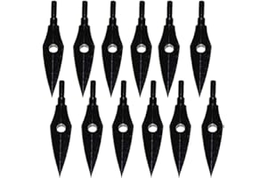 AMEYXGS 6pcs Archery Broadheads 100/120/150/200 Grain Metal Arrowheads Traditional Arrow Tips for Crossbow Compound and Recurve Bow Shooting Outdoor Hunting