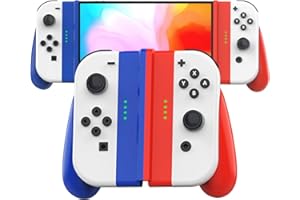 NBCP Nintendo Switch Joy-Con Komfortgriff, 2-in-1 Switch Controller Joy-Cons Griff Schutz Hülle für Nintendo Switch Joy-Con/OLED, Ergonomisch Griff Adapter Halter Zubehör