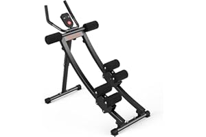 Addominali Attrezzi 200KG -Bonvork Macchina Addominale Regolabileper l'Allenamento della Forza per la Palestra di Casa,Waist Trainer Pieghevole con Acciaio Ispessito da 1,6 mm