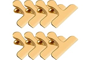 Artcut 8 Pack Bulldog Clips, 3 Inch Wide Binder Clips, Stainless Steel Metal Clips for Organizing Files, Photos, Bags, Papers, Clips Clamps, Bulldog Clips Large Heavy Duty, Drawing Board Clips, Gold