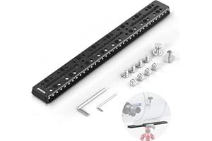 NEEWER 13,8"/350mm Placa de Barra de Riel con Cola de Milano Estilo Vixen, Placa de Montaje de Metal con Tornillo M6 1/4" 3/8" para Adaptador de Alcance de Telescopio Base de Montaje OTA, QR008