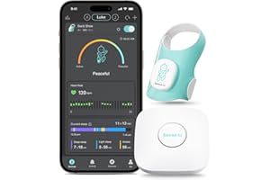 Sense-U Baby Smart Sock Shoe Baby Monitor, Track Sleep Patterns, Heart Rate, Movement for Peace of Mind, Infant Foot Monitor for Better Sleep,0-12M